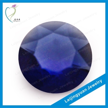 Round shape blue glass stones for jewelry