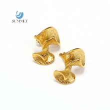 SUMMLY Vintage Personalized Twisted Knot 18k Gold Plated Stainless Steel Earrings