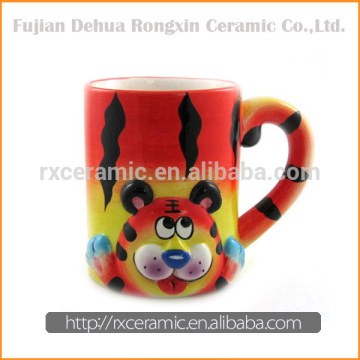 3D cartoon animal tiger novelty coffee mugs