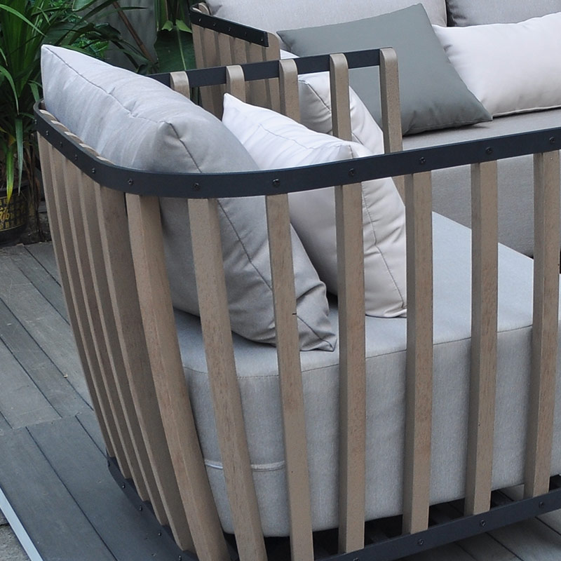 Newest Outdoor Sofa Set Balcony Teak Garden Sofa