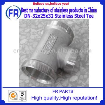 DN32X25X32 stainless steel pip reducing tee