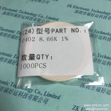 ROYAL 0402 8.66K 1% resistor instead 8.66K OHM 0.0625W 1% 0402 SMD CRCW04028K66FKED