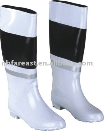 pvc transparent rain boots