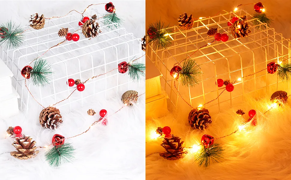 Enchanting Pine Cone LED Fairy Lights for Holiday Decor