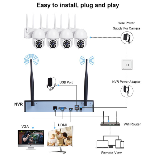 4CH CCTV KOMENA KIT TUYA WIREENT NVR