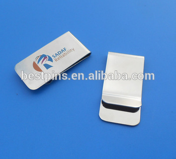 custom brass money clip printing with company logo, promotional gifts money clip