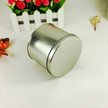factory sale silver no print round box metal tin