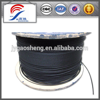 7x7 2mm wire cable black zinc