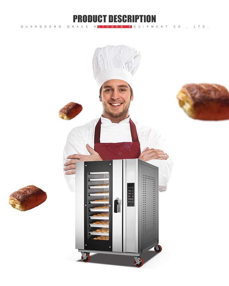 Multifunctional Digital Computer Control 8-layer 8-tray Countertop Electric Commercial Hot Air Convection Oven