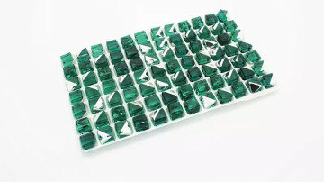 Green Square Shape Glass Crystal Beads Decoration Faceted Glass Beads