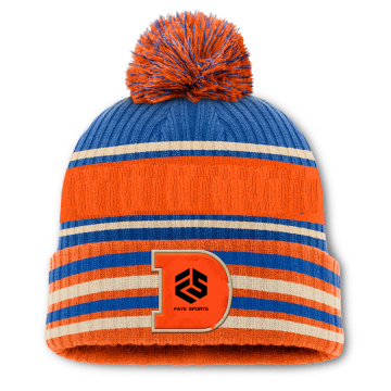 Men's Denver Broncos Fanatics Royal/Orange Blindside Cuffed Knit Hat with Pom