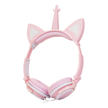 Cadeau populaire Oreilles de chat mignon Nouveau casque filaire