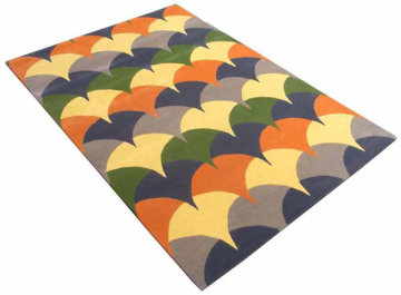 Tufted Carpet with Leaf Design