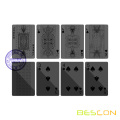 Superior calidad negro jugando a las cartas con impresión personalizada, negro tarjeta del póker