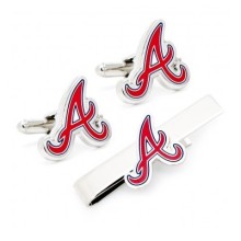 Atlanta Braves Cufflinks and Tie Bar Gift Set[Cl-025]
