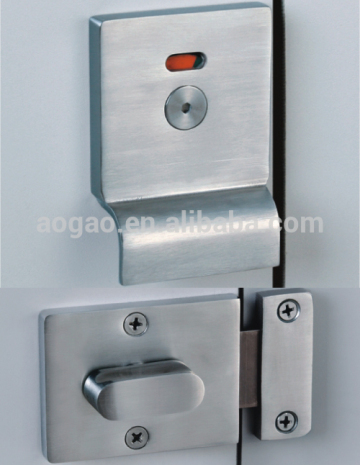 Toilet partition cubicle mortise lockset