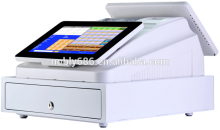 Cheap and good 10" capacitive touch screen pos cash registers dual screen