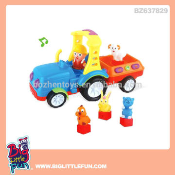 Plastic battery operated toy engineering truck toy cartoon car toy