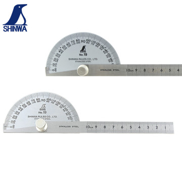 SHINWA Penguin Angle Ruler Measuring Instrument Stainless Steel Angle Gauge High Precision Woodworking tool
