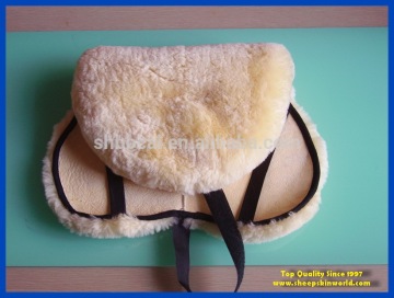 sheepskin horse equestrian saddle Pad thick wool best protection