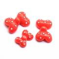 Resin Cute Red Butterfly Shape Bowtie Loose Flat Back Resin Beads Kawaii Design Popular for Craft Decoration DIY Stickers