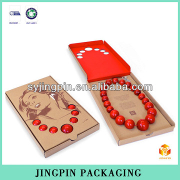 customized kraft necklace paper packaging box