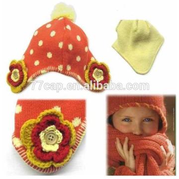 factory quality guarantee infant crochet cap with flower