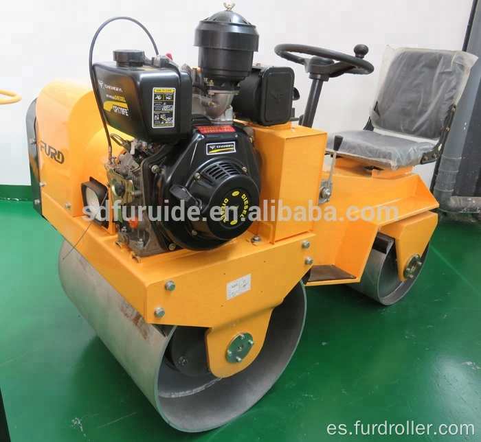 FURD Mini Double Drum 800kg Road Roller con tecnología avanzada (FYL-850)