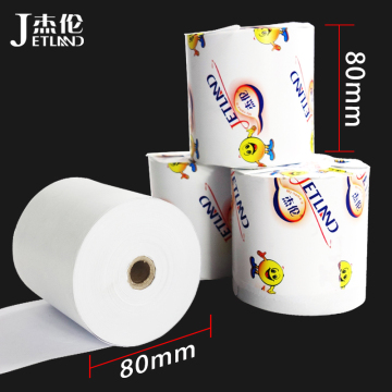 (2 Rolls per Lot ) Jetland Thermal Paper 80 x 80 mm, Premium Cash Register Receipt Paper Roll 3 1/8" x 200', BPA free