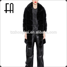 Factory direct wholesale fashion long rex rabbit fur sheared coat /rex rabbit fur /fur coat