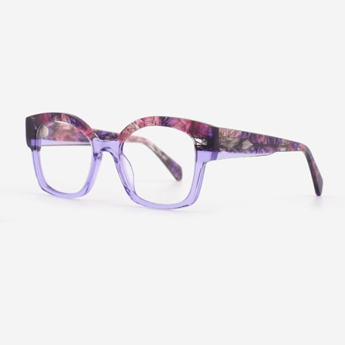 Rectangle Laminated Acetate Women's Optical Frames 23A3045