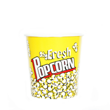 130oz customized disposable popcorn paper cups food snack packaging