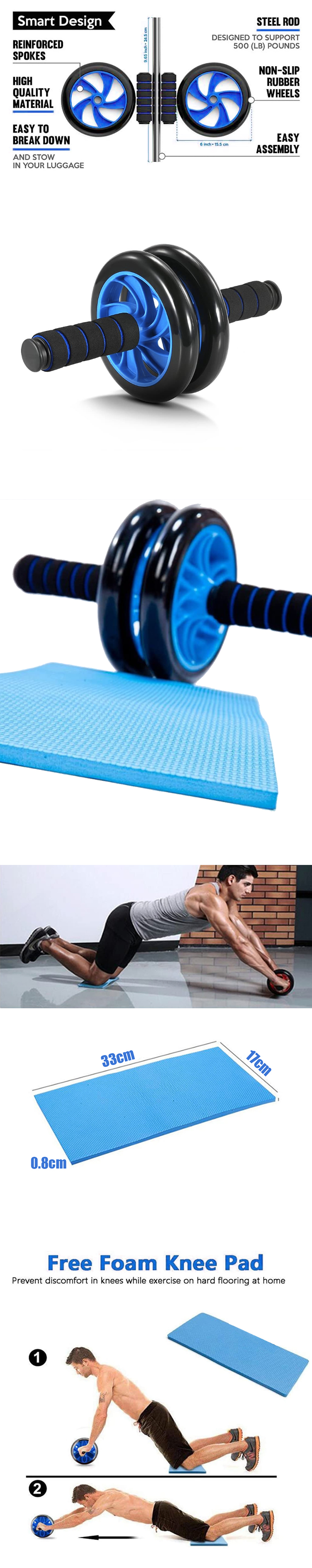 Portable Training Equipment A & b Exercise Core Wheels, Home Gym Total Body Workout Wheel Roller with Carry Bag.