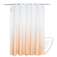 Hotel Quality Hookless Jacquard Waffle Weave Orange Color Changing Shower Curtain