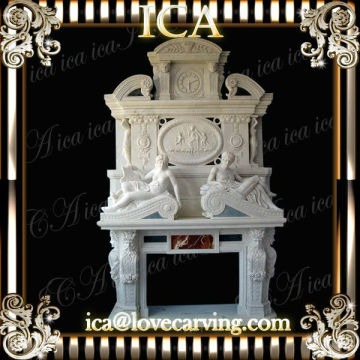 Large fireplace mantel,marble fireplace sculpture