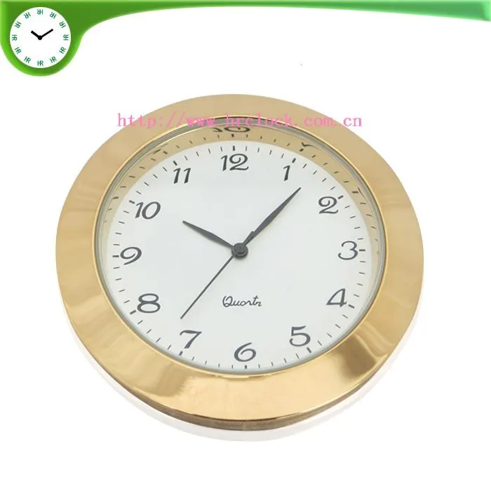 50mm Metal Watch Insert Clocks for Crystal Clock Gold Roman Arabic Numbers Silver Gold Metal Bezel Battery Clock Inserts