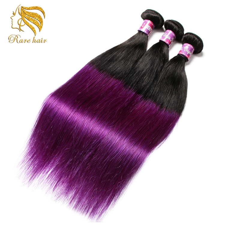 Mix Colour Purple Human Hair Weave Ombre Black Grape Purple Braiding Hair, Dye Colored Purple Brazilian Hair Weaving