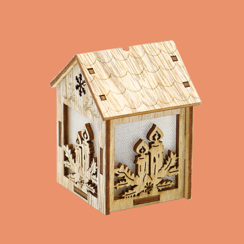 christmas wooden house decoration