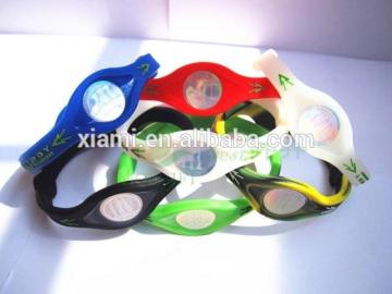 active demand multicolor embossed words blood circulation silicone wristband
