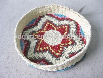 Exquisite Weaving Paper Rope Basket For Decorative