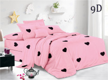 Heart Pattern Printed Children's Polyester Plain Bed Sheets