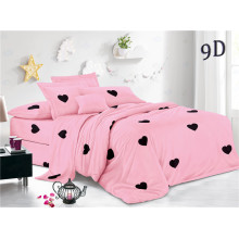 Heart Pattern Printed Children's Polyester Plain Bed Sheets