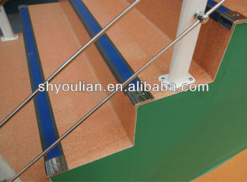 PVC laminate stair nose abrasive stair nosings anti-slip star nosings