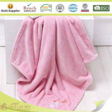 solid flannel fleece coral fleece blanket manufacturer