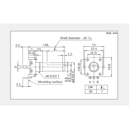 Ec12 serie Incrementele encoder