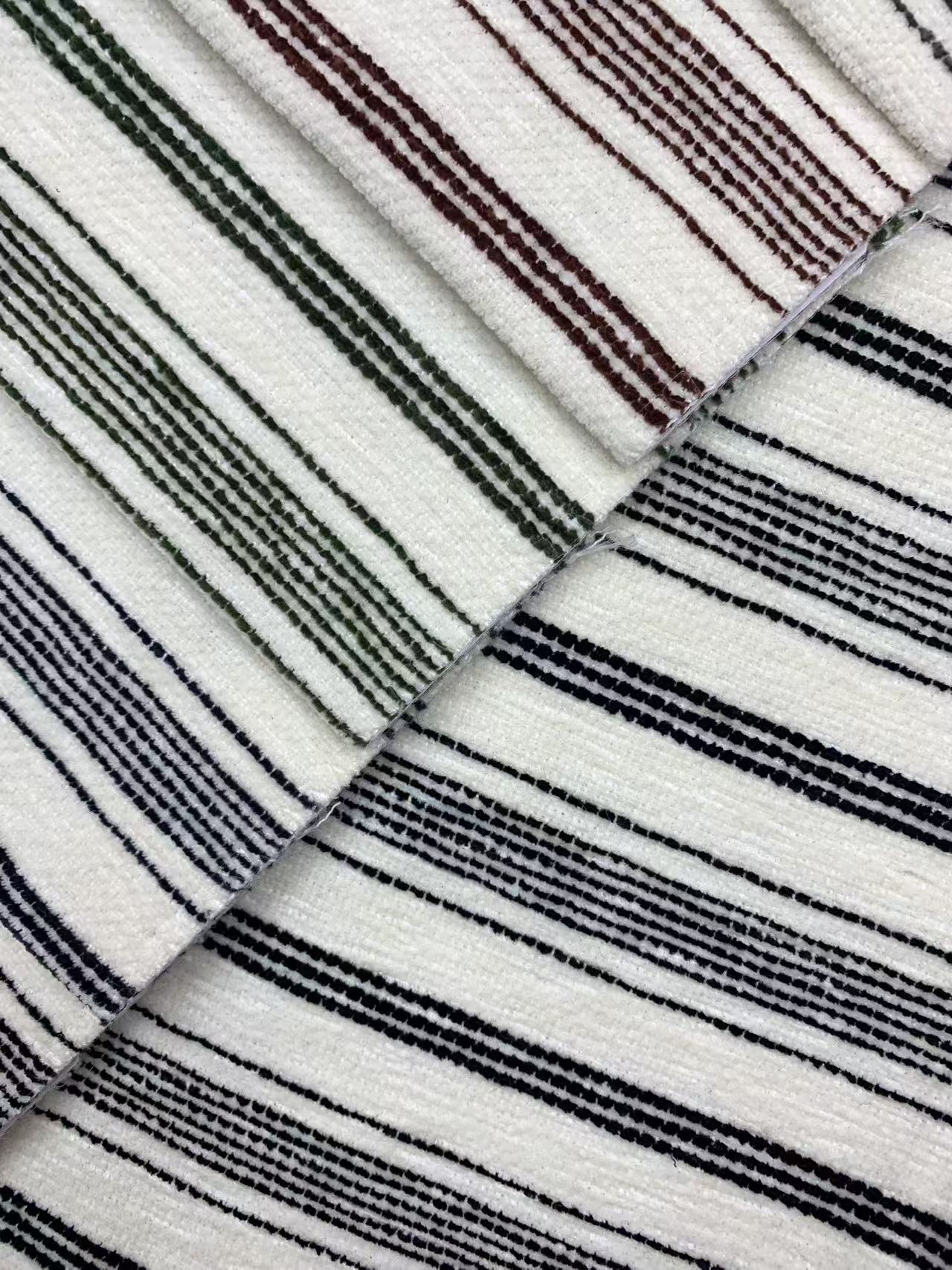 پارچه شنل راه راه برای مبل Striped Chenille Fabric for Sofa