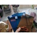 5mm 2140*3300mm Bronze dark blue online reflective glass