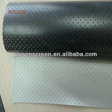 silver perforated projector screen