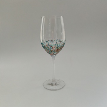 Colorful dots decor glass drinking set