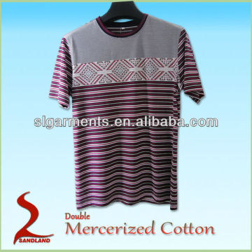 Double mercerized cotton wholesale T shirt